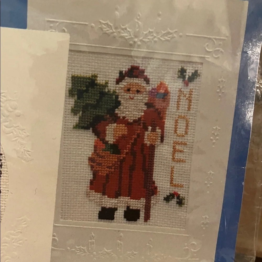 Two Titan Needlecraft Sets Makes 10 Cross Stitch Christmas Holiday Cards NWT